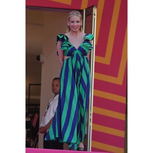 Zimmermann Tiggy Frill Shoulder silk Maxi Dress US6(Zimmermann 2) - Picture 1 of 16